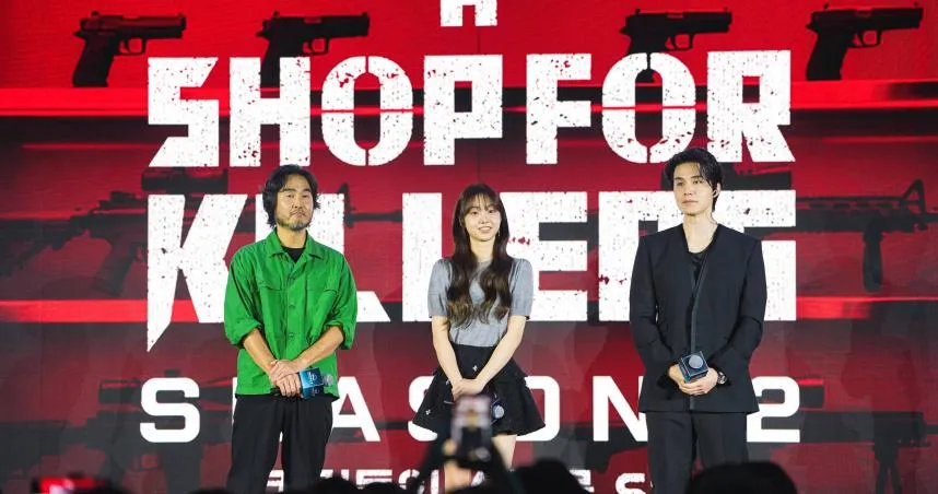 影集《殺人者的購物中心2》導演李權13日攜手主演李棟旭、金慧埈出席「2025年Disney+原創內容發布會」。(圖/Disney+ 提供)
