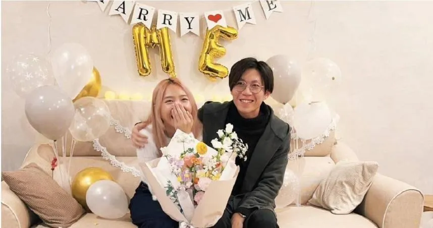 黃云歆在去年除夕登記結婚。（圖／翻攝黃云歆臉書）