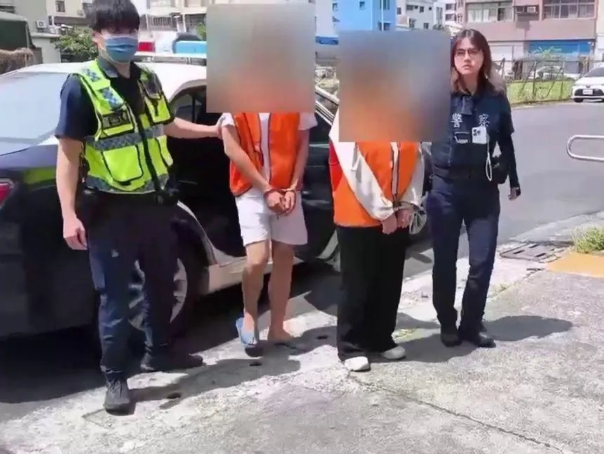 陳女與鄭男被帶回偵訊及移送法辦。（圖／警方提供）