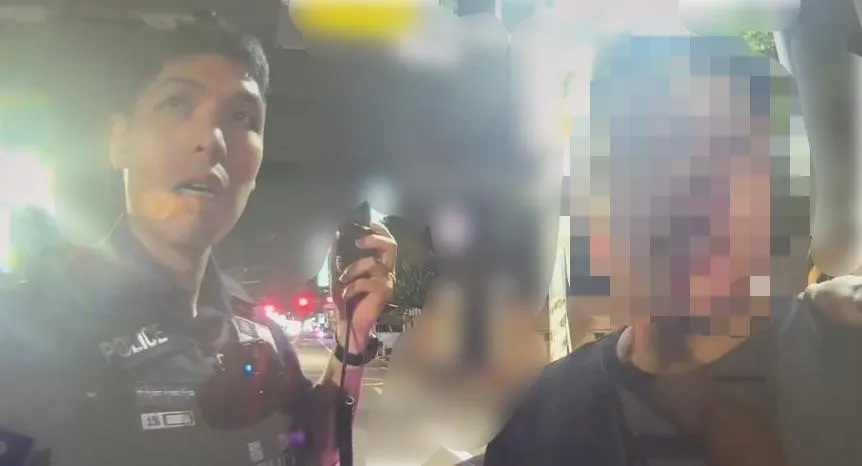 台南一名駕駛為了等女友，在派出所附近違規停車被員警盤查，駕駛竟是毒品通緝犯。（圖／警方提供）