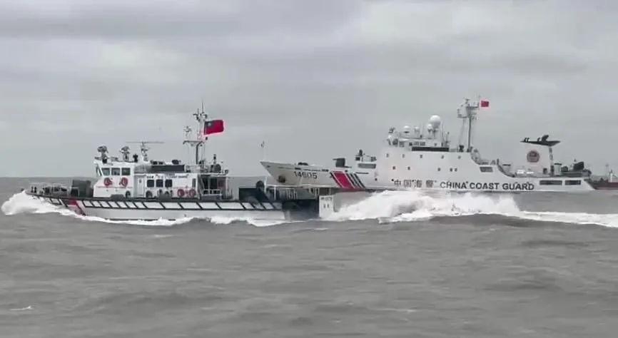 大陸海警船今再度進入金門海域。（圖／翻攝畫面）