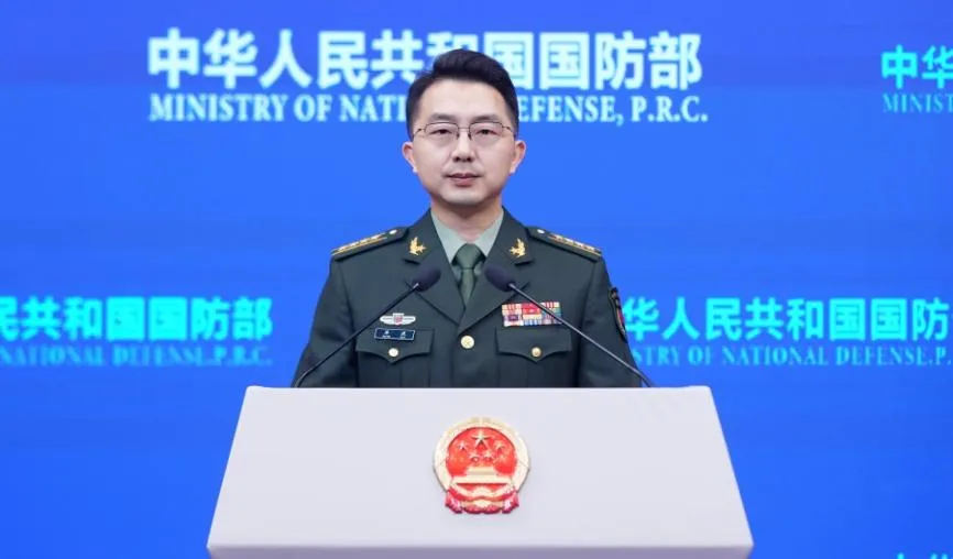 陸國防部新聞發言人蔣斌。（圖／翻攝大陸國防部網站）