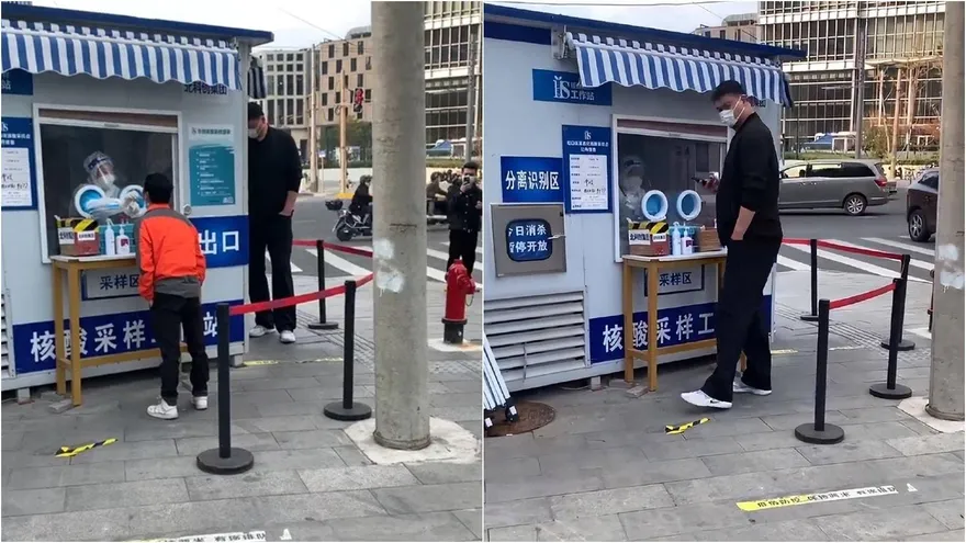【影】姚明現身上海富人區核酸檢測站　遭人偷拍爆怒：你能別拍了嗎？