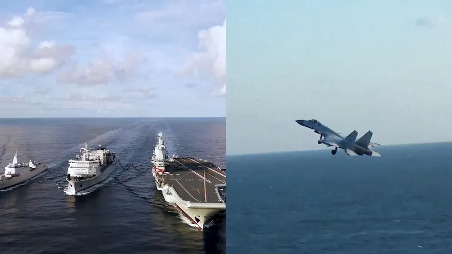 影/山東艦南海軍演曝中英雙語喊話　陸軍事專家：或與美航母近距離接觸