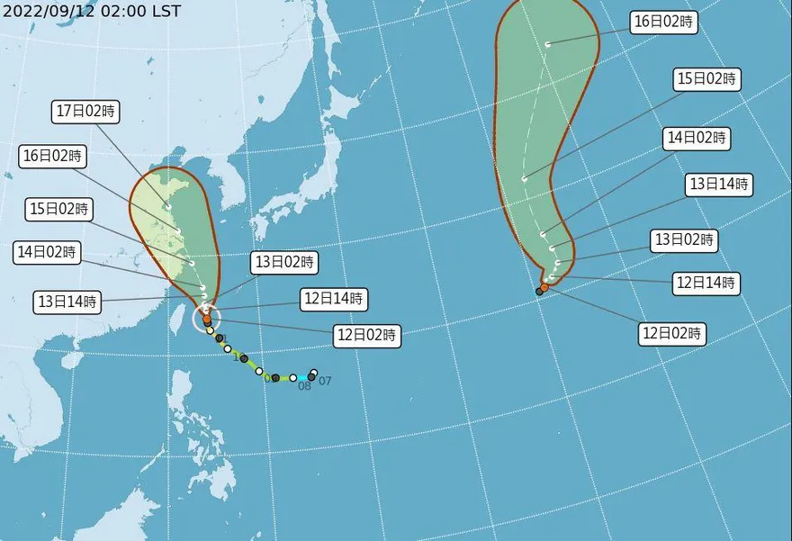 恐出現雙颱共舞！豪雨炸台「新北成雨都」　中颱梅花直衝→影響最劇時間曝