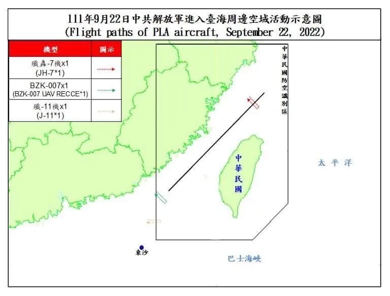 國防部：今偵獲共機13架次　1架次逾越海峽中線