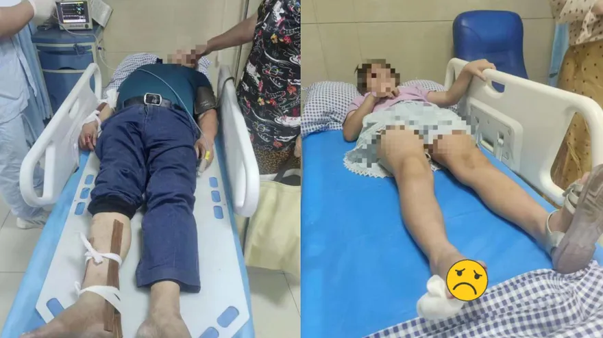 祖孫騎三輪車…遭「哈士奇24層樓急速狠砸」！下秒車頂穿破變形　濺血倒地急送醫