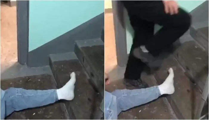 影／飛身硬踩→腿骨「喀一聲」斷裂！俄動員令掀逃役亂象　少年逃兵自斷腿…驚悚畫面曝