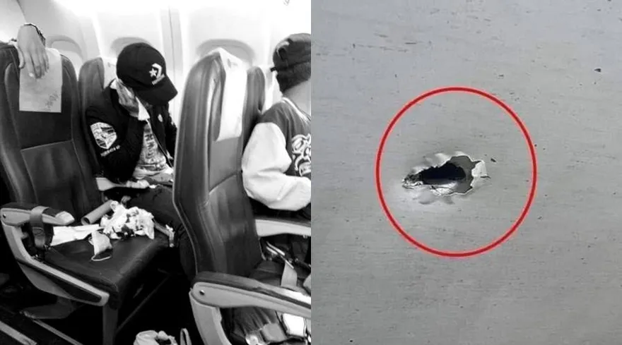 飛機降落前開轟！地面槍手「穿破機身→半空濺血」　他側臉中彈嚇傻