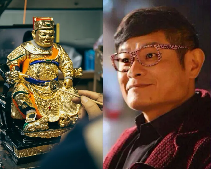 神像有方形臉、丹鳳眼「竟撞臉許效舜」！本人也認證：難怪頭殻乒乓叫