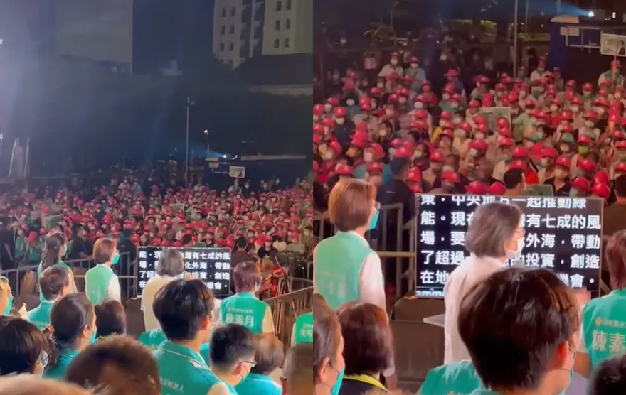 民進黨有內鬼？蔡英文用「巨型讀稿機」畫面流出　網友酸爆