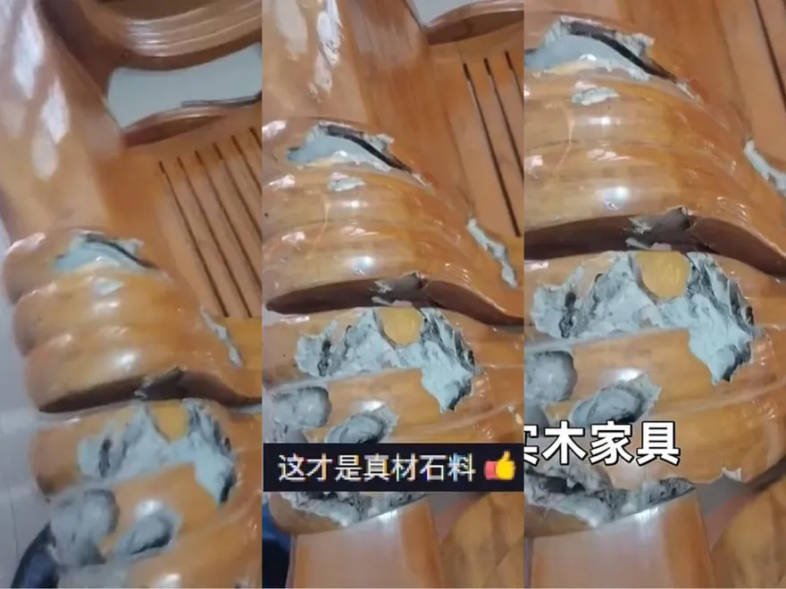 實木沙發竟是水泥！網曝「石木傢俱」上大陸熱搜