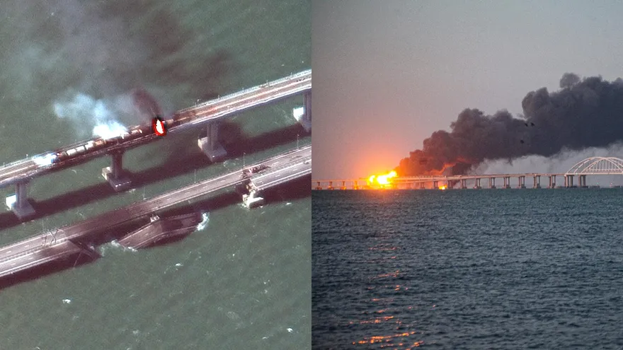 克里米亞大橋爆炸　普丁控烏克蘭特務機關主導：恐怖分子行徑