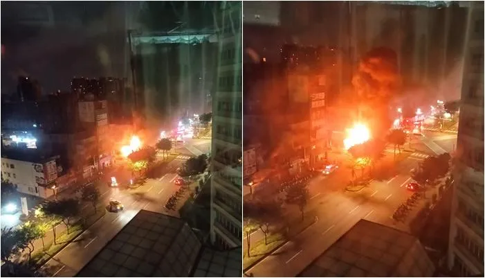 電箱爆炸→火舌竄民宅！疑電筒炸裂引火勢　桃園長庚對面爆火光「1人無呼吸心跳」
