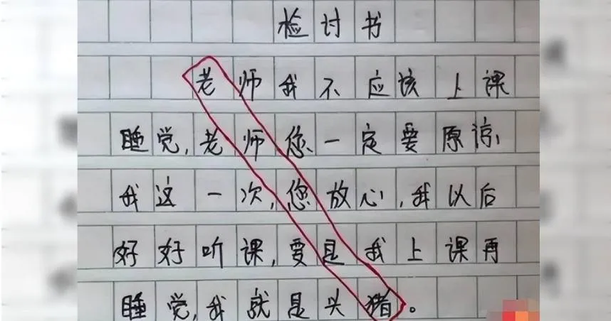 寫藏頭詩罵老師「是豬」！國小生悔過書曝光　家長一看哭笑不得