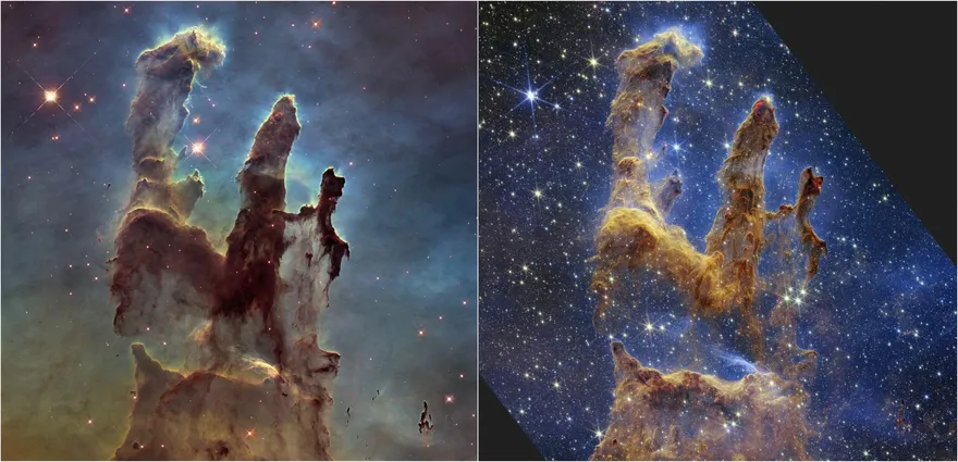 絕美！距地6500光年「創生之柱」　NASA發布韋伯太空望遠鏡新照揭星體誕生之謎