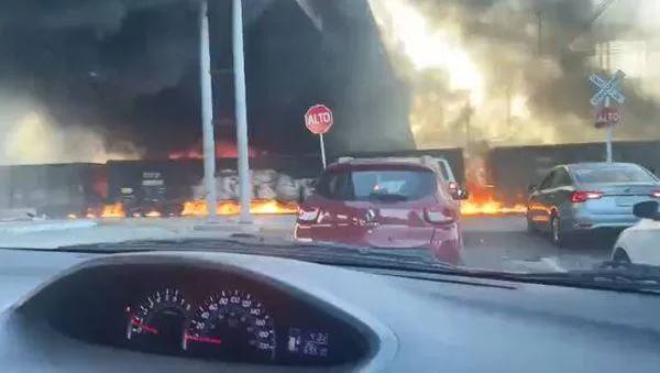 墨西哥列車撞油罐車引爆炸　大火波及週遭燒毁120間民宅