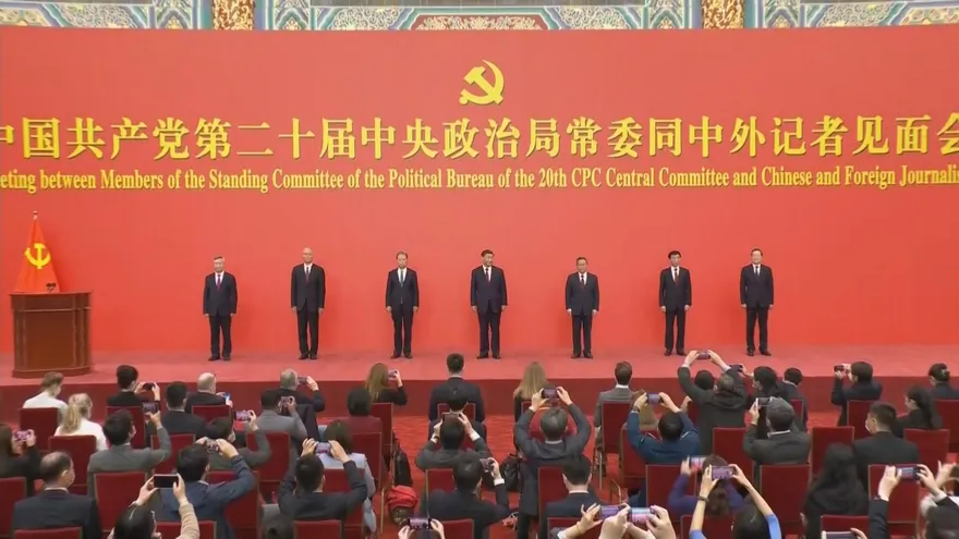 中共20大／習近平續任中共總書記　李強、蔡奇、丁薛祥、李希入列常委