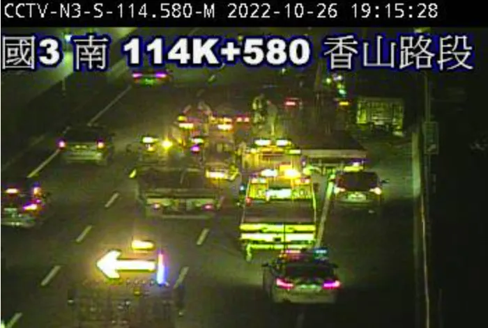 快訊/國3南下香山路段嚴重車禍！6車追撞回堵3公里