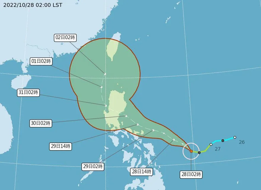 估今轉中颱「不排除海警」！奈格增強北轉掃台　周末恐迎雨彈「後天是關鍵」