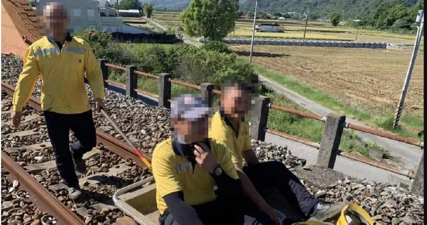 1人傷重內出血！台鐵東部修復「鋼軌突彈開」　擊中4工人急推車送醫