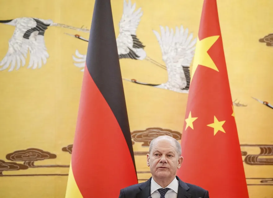 德國總理蕭茲訪大陸籲：台海現狀任何改變都須和平解決