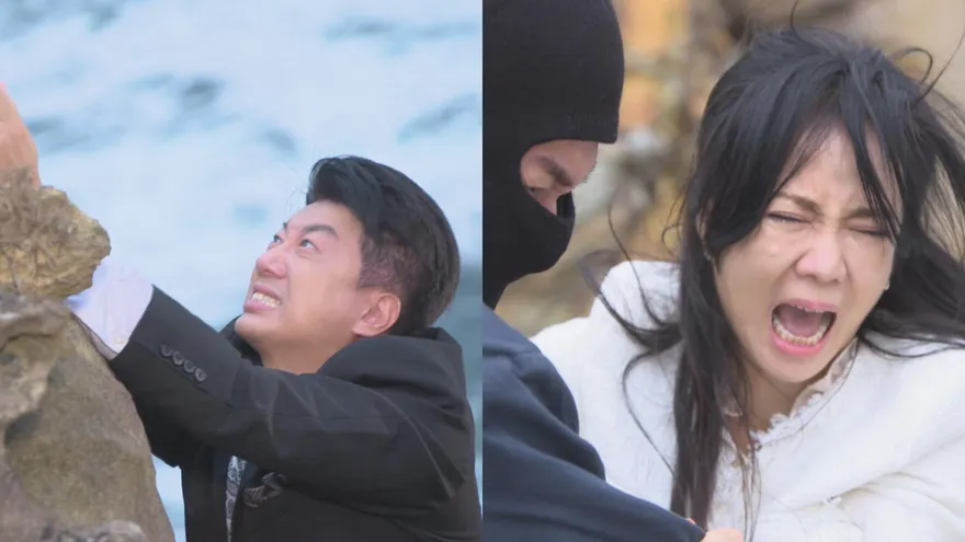 吳皓昇為救老婆落海！陳仙梅「站崖邊就爆哭」狂敲臀　「低落2天」直呼：有生命危險
