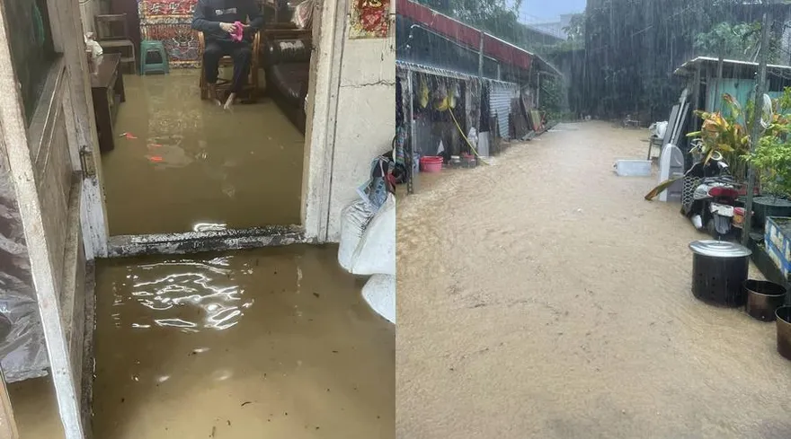 1hr灌120毫米！宜蘭蘇澳豪雨下不停　溪水暴漲淹民宅…畫面曝光