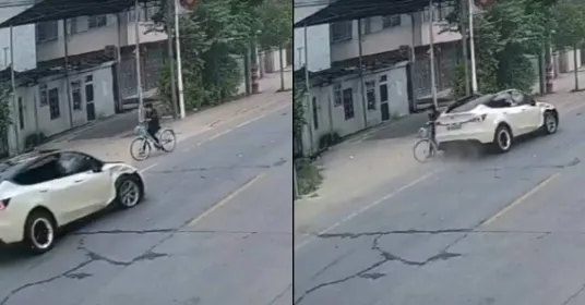 陸恐怖死亡車禍！特斯拉煞車失靈狂飆　下秒2人遭撞噴飛亡