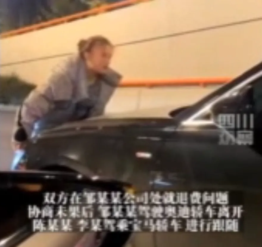 觸目驚心！夫妻不畏車流徒手攔截奧迪車　下場慘了