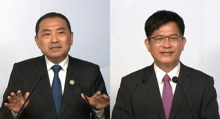 【影】新北市長政見會登場　侯友宜、林佳龍正面交鋒