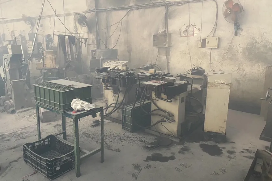 【影】彰化鐵工廠粉塵爆炸　3人遭炸傷送醫