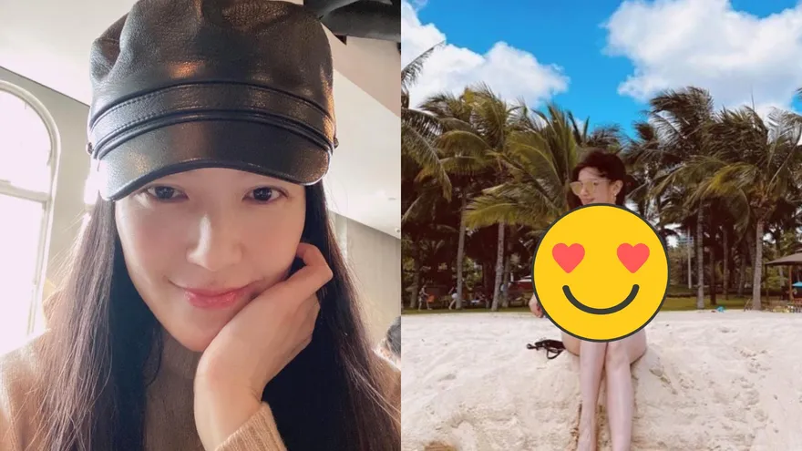 47歲林熙蕾大解放！深V比基尼「火辣秀渾圓半球」　網秒噴鼻血：求左手移開