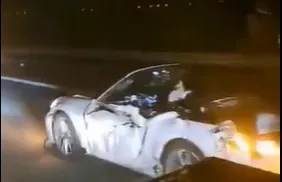 疑失控衝撞護欄…保時捷男淪「無頭司機」亡！高速狂飆畫面曝