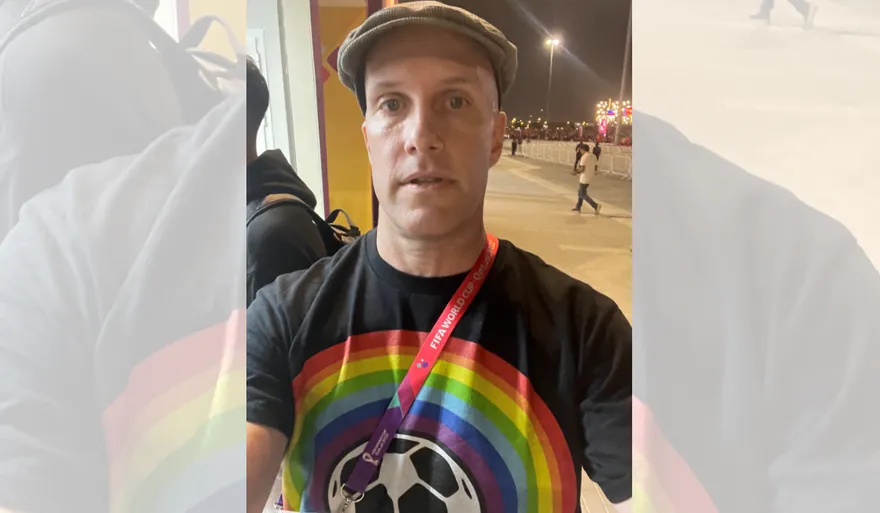 世足賽/不只球員不能戴彩虹臂章　美國記者穿彩虹T也遭拘留