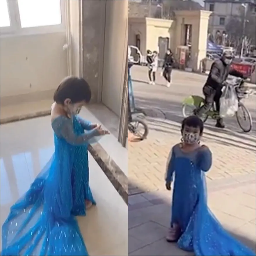 就要當艾莎公主！3歲女童堅持0度低溫穿紗裙出門　媽媽「這作法」搏網讚