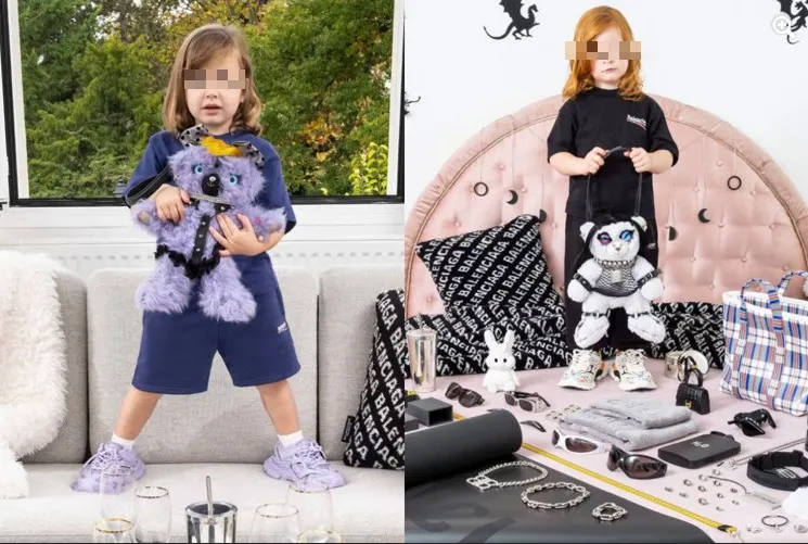 女童抱「綑綁SM熊」廣告惹議　巴黎世家火速道歉全面下架