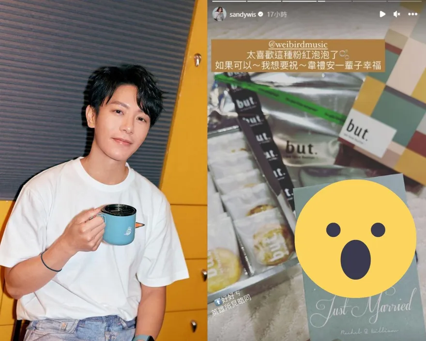 韋禮安「新婚妻合照」首曝光！背後抱、牽雙手超閃　吳姍儒被甜到嚎叫：喜歡這種粉紅泡泡