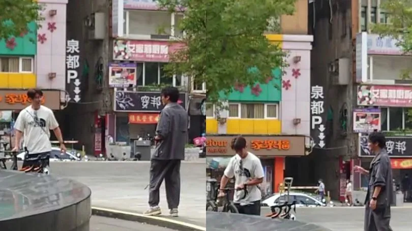 北投公園驚見「2戲劇男神」！超精壯胸肌「寬鬆白T也遮不住」　新作又重逢網嗨翻