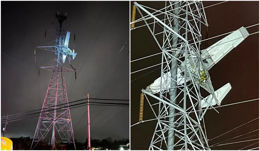 美國華府驚傳小飛機離奇撞上電塔　造成12萬戶大停電