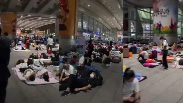 廣州天河區「全域封控」？網瘋傳群眾夜奔出城擠爆高速、露宿車站