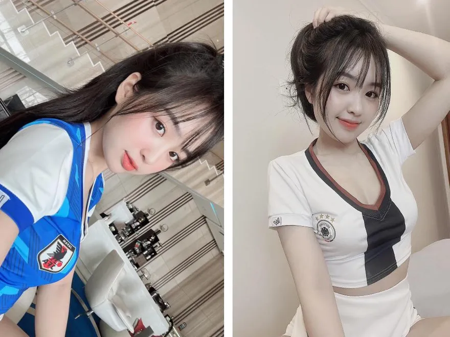 世足賽/最嫩反指標！越南雪乳妹太神　穿哪隊球衣哪隊打包回家