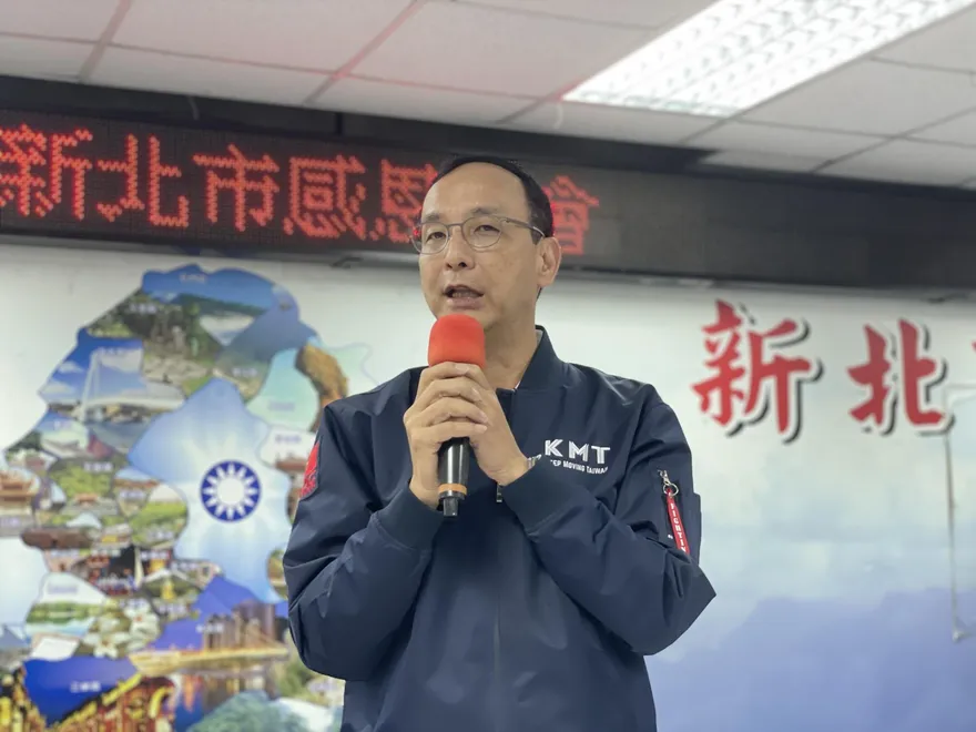 【影】2024表態？朱立倫見侯友宜：我一定提名「最強候選人」