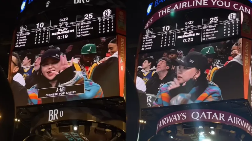 「大咖天后」現身NBA球場！0包袱登大銀幕　「燦笑揮手畫面」全放送