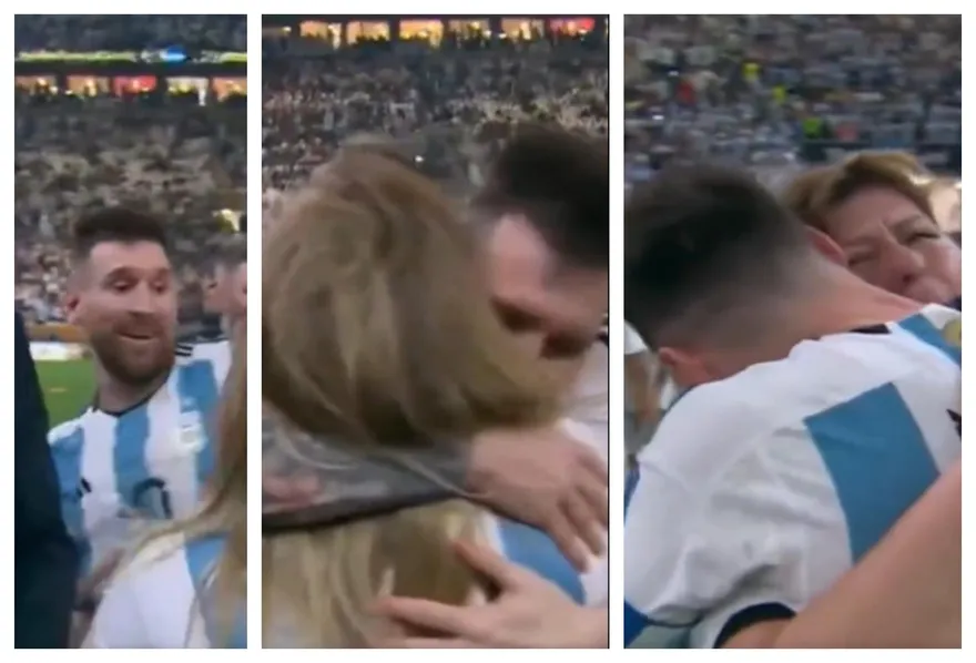 梅西奪冠擁抱女子身分曝！兩人相識10年　金髮妞非網傳媽媽