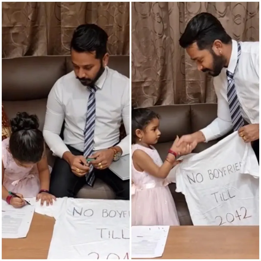 【影】老爸與愛女簽訂「20年不交男友」合約　網友全笑瘋：她以後會後悔的