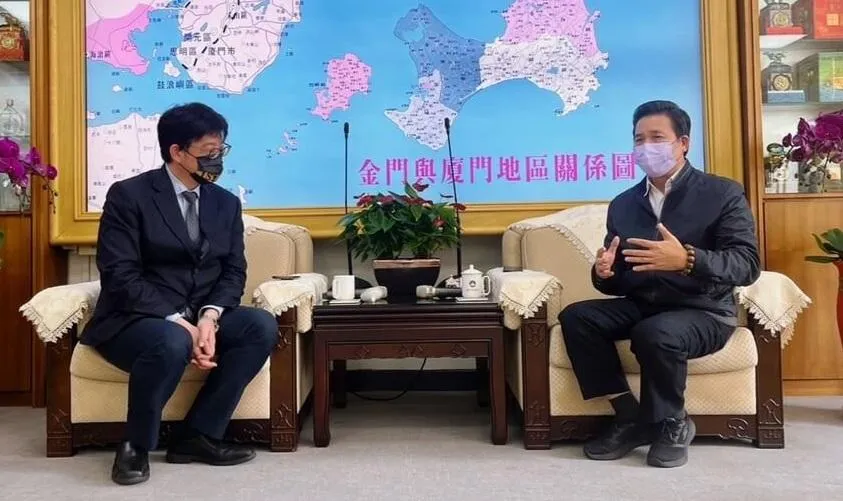 拜會金門縣長陳福海　陸委會副主委：常態化小三通2/6後評估