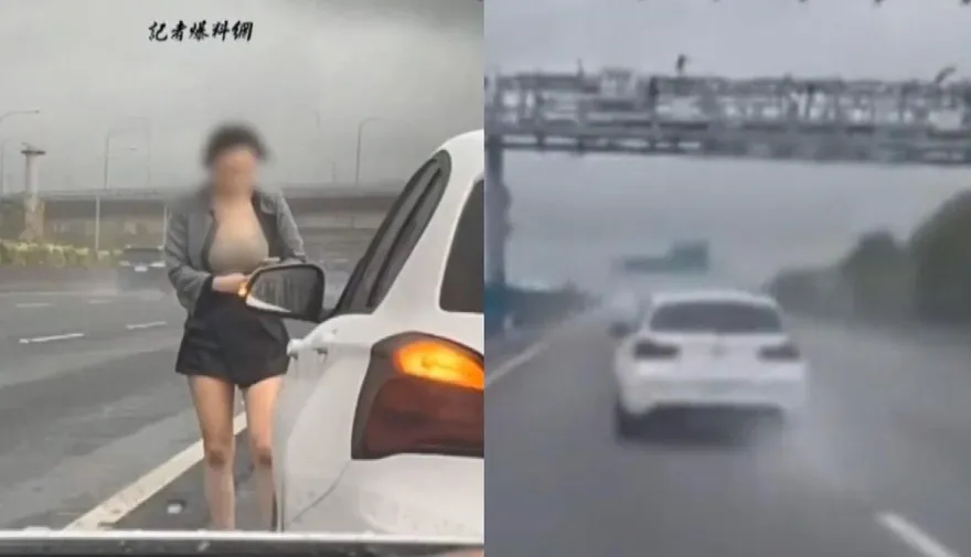 國道驚見三寶游移擦撞前車！BMW女駕駛一下車…網驚「世界和平了」