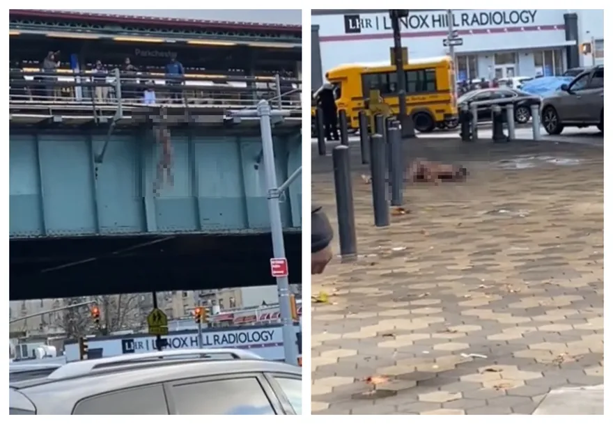 影/裸男吊掛高架月台！撐不住鬆手「6m高重摔」　他貼地不動狂抽搐…竟還活著