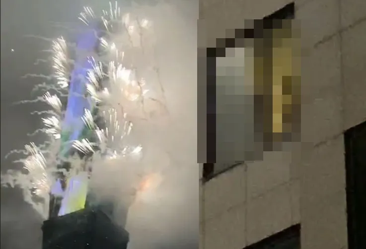 跨年驚見活春宮！旅館男女窗邊「打節拍」倒數全曝光　路邊觀眾笑：太快了